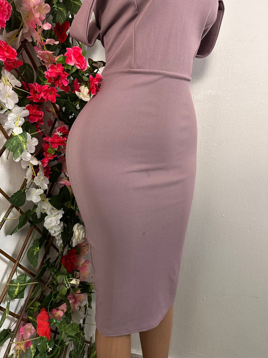 Robe moulante mi longue colle en bateau - Perluna Store