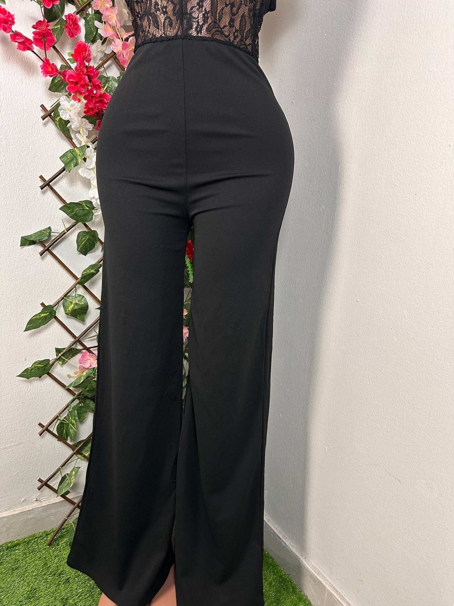 Combinaison jambe évasée top en dentelle - Perluna StorePerluna Store