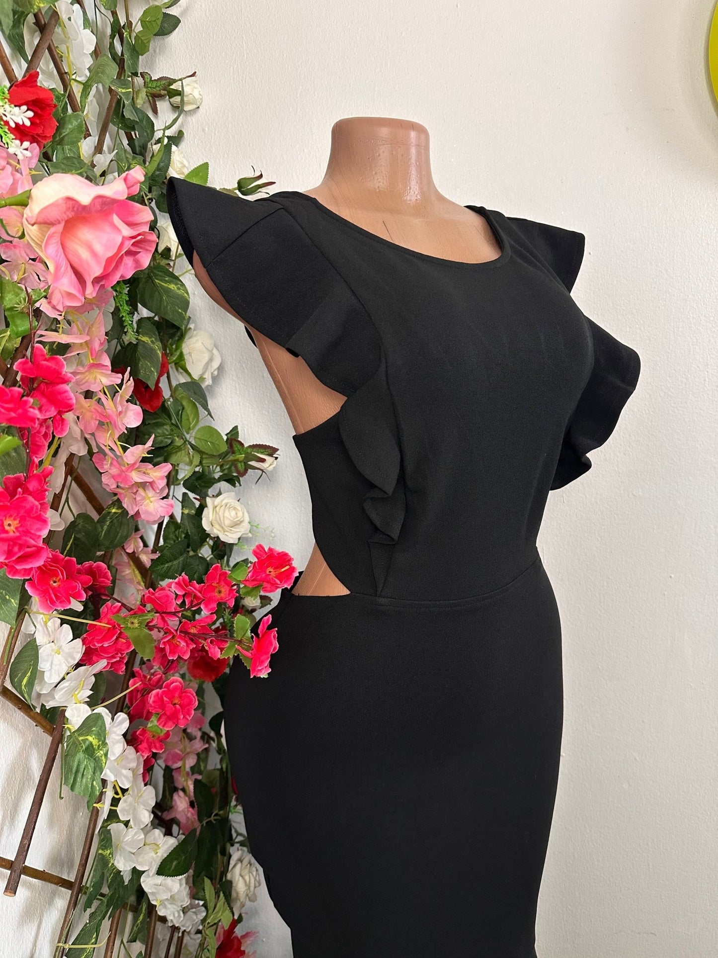 Robe moulante évasée sans manche à dos ouvert - Perluna StorePerluna Store