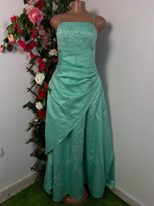 Robe de fête longue a fine brelle buste en paillette - Perluna Store