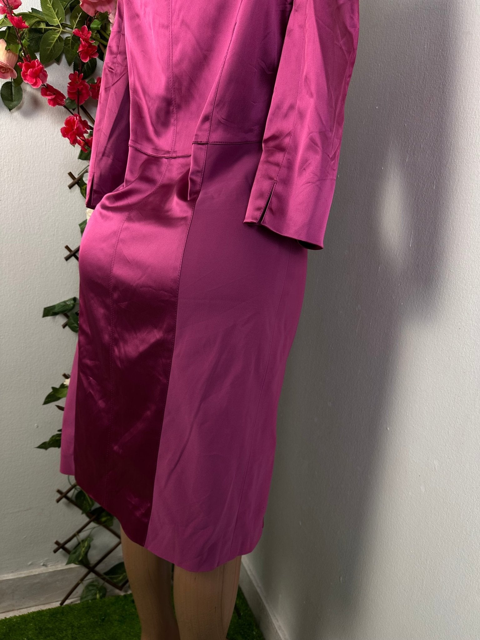 Robe de fête élégante a fermeture éclaire manche 3/4 - Perluna Store