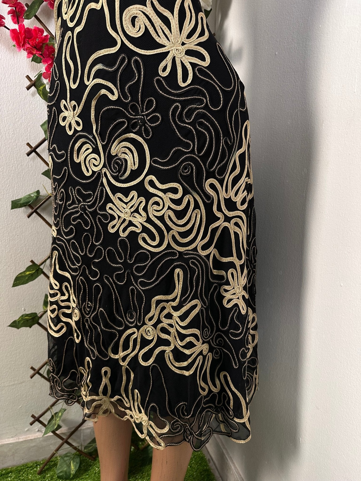Robe longue décontracté sans manche en maille brodée - Perluna Store