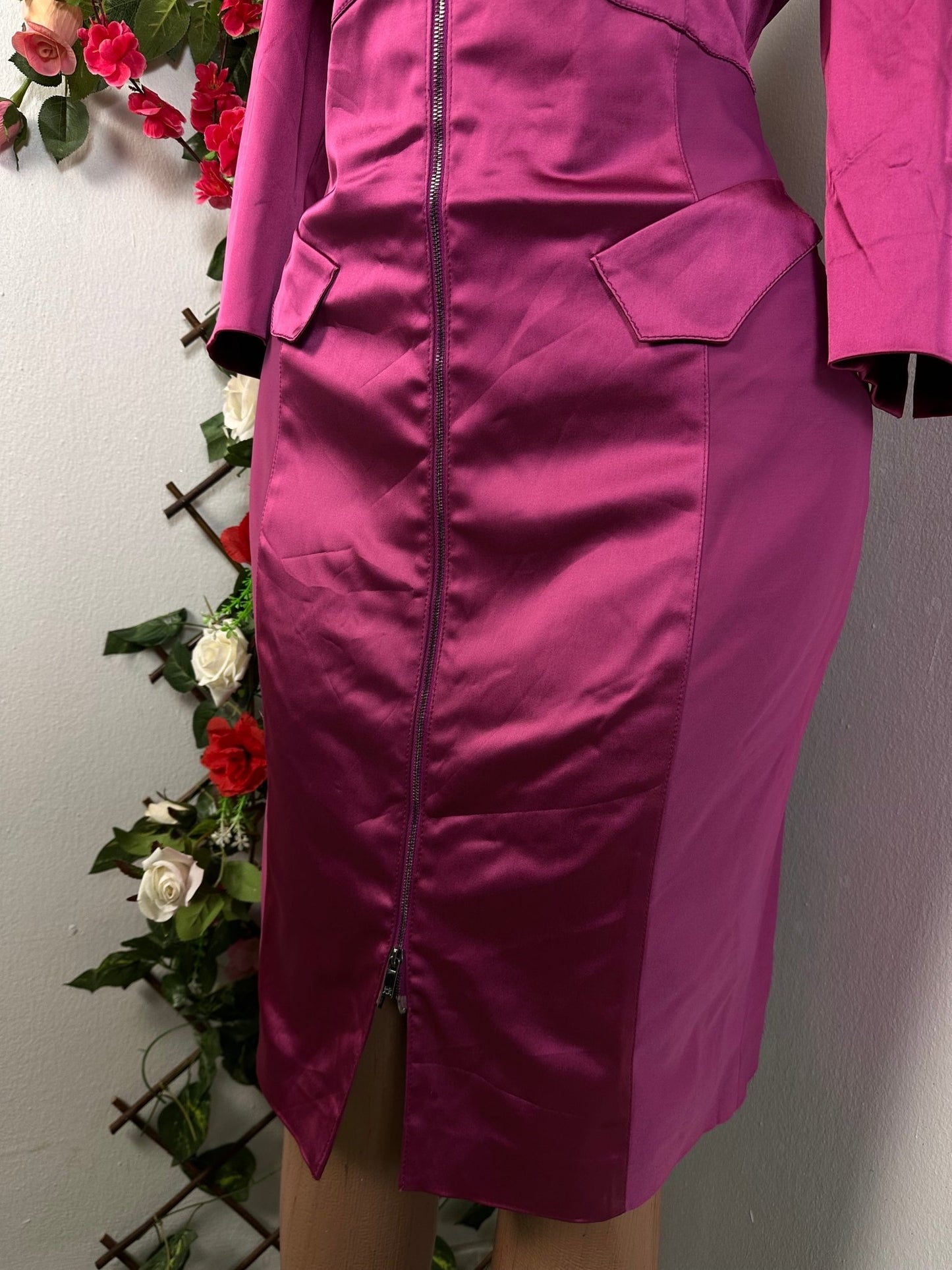 Robe de fête élégante a fermeture éclaire manche 3/4 - Perluna Store