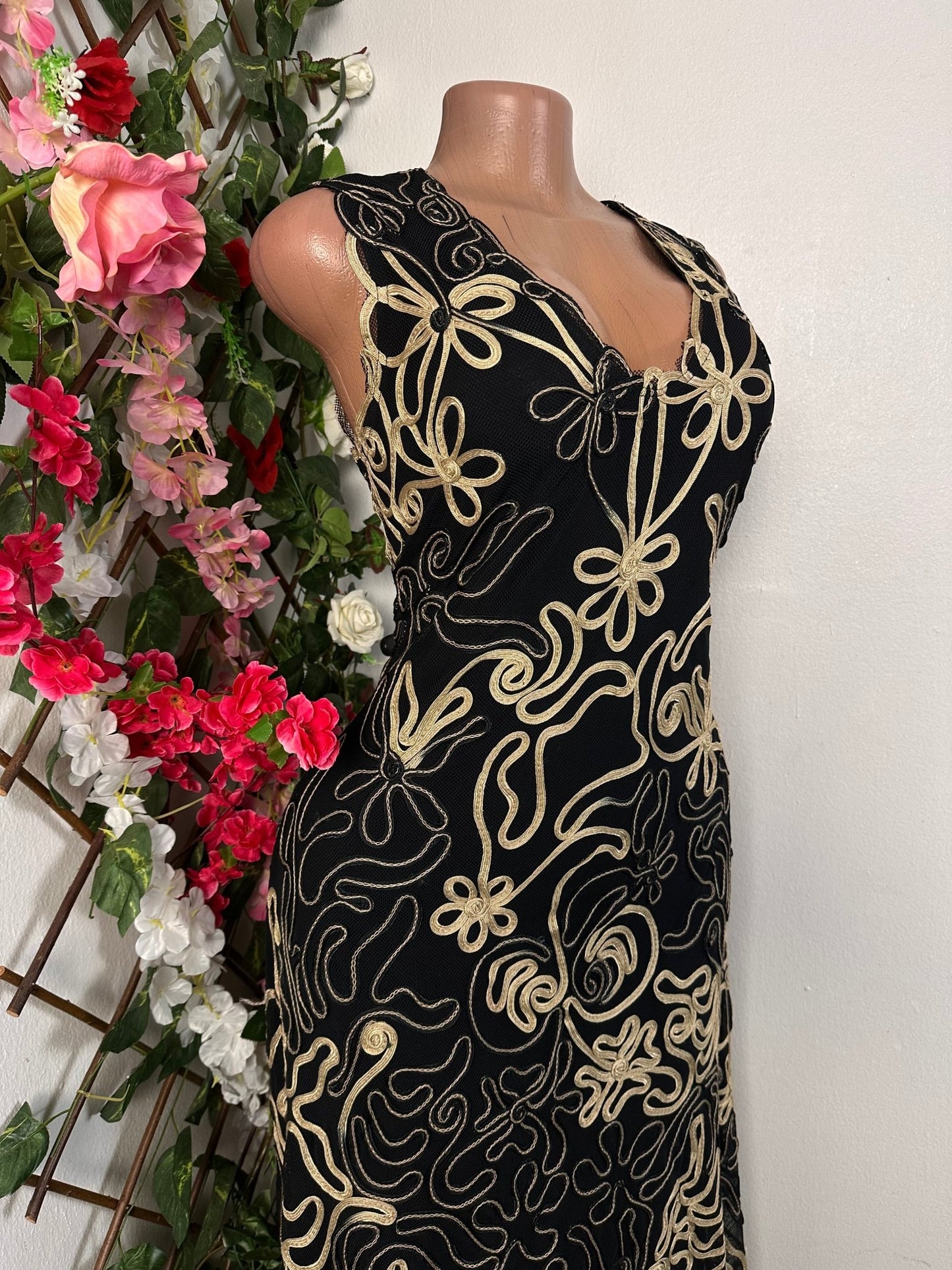 Robe longue décontracté sans manche en maille brodée - Perluna StorePerluna Store