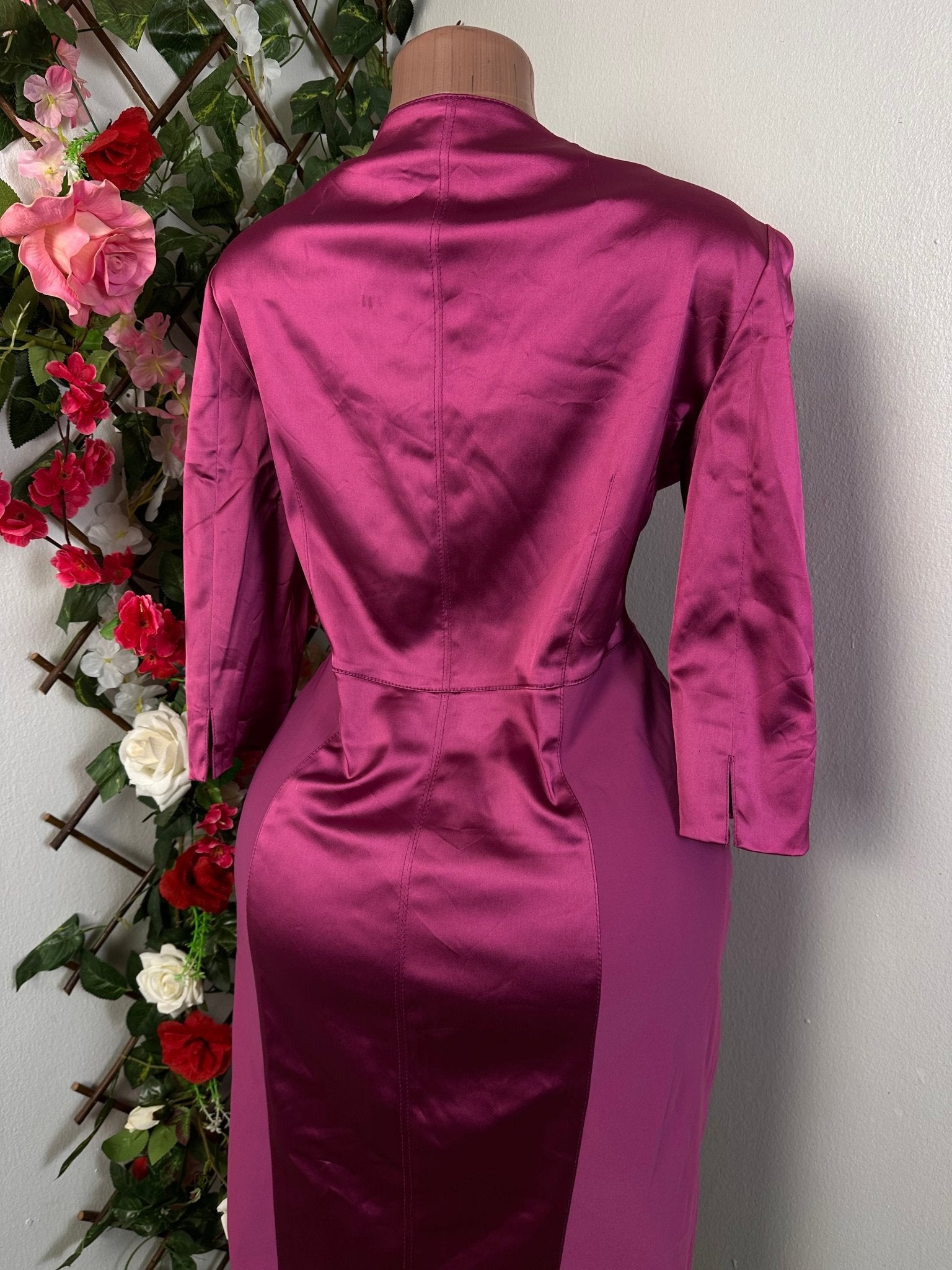 Robe de fête élégante a fermeture éclaire manche 3/4 - Perluna Store