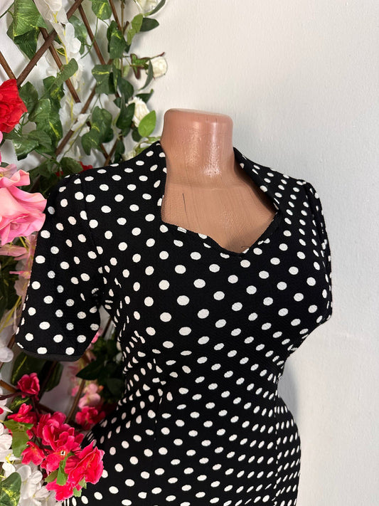 Robe en queue de poisson mi longue manche courte - Perluna Store