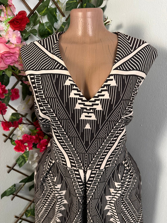 Robe mi longue sans manche colle en V - Perluna Store