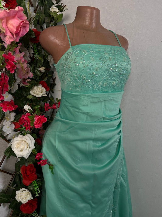 Robe de fête longue a fine brelle buste en paillette - Perluna Store