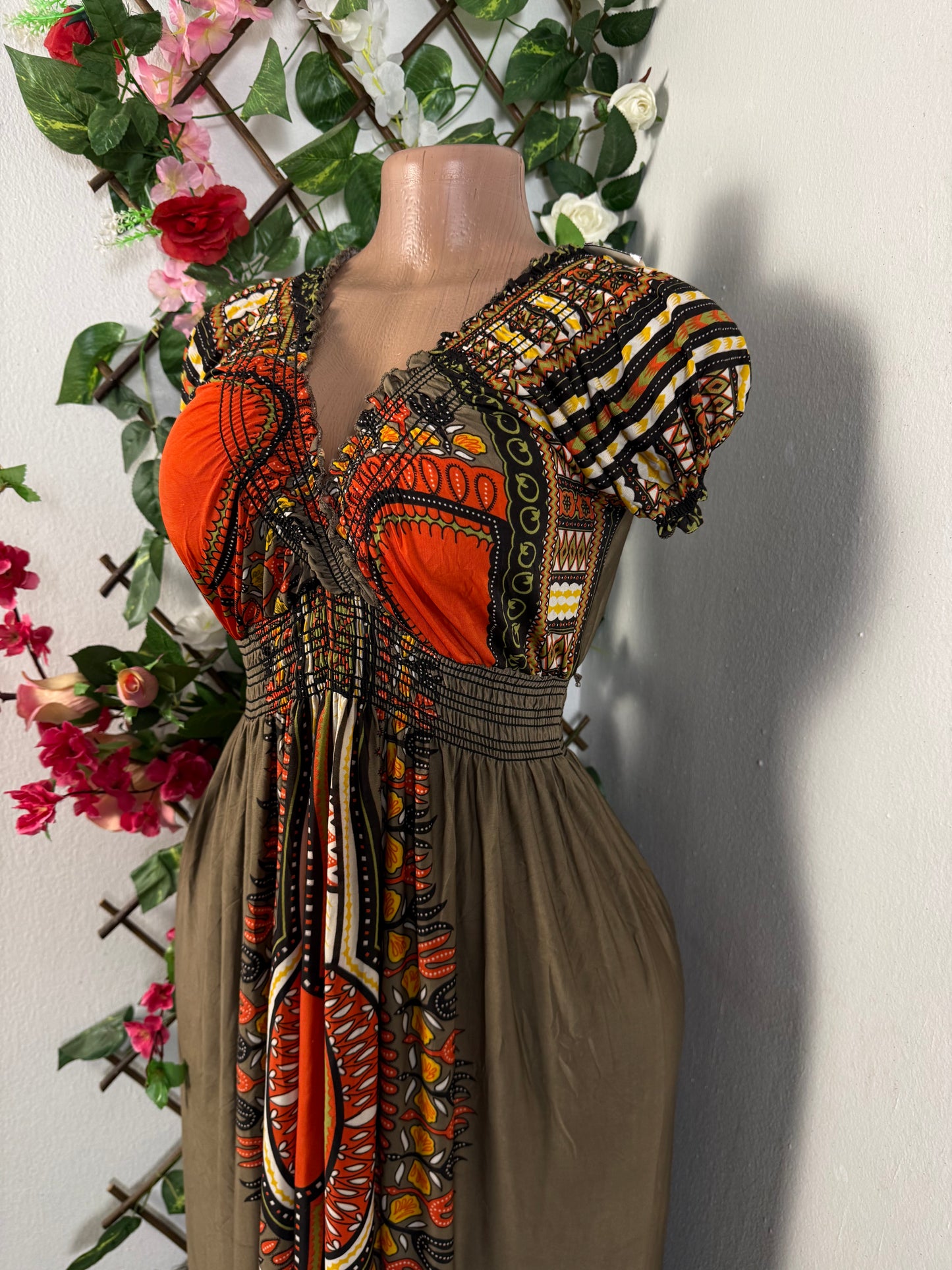 Robe longue à imprimer pagne africaine