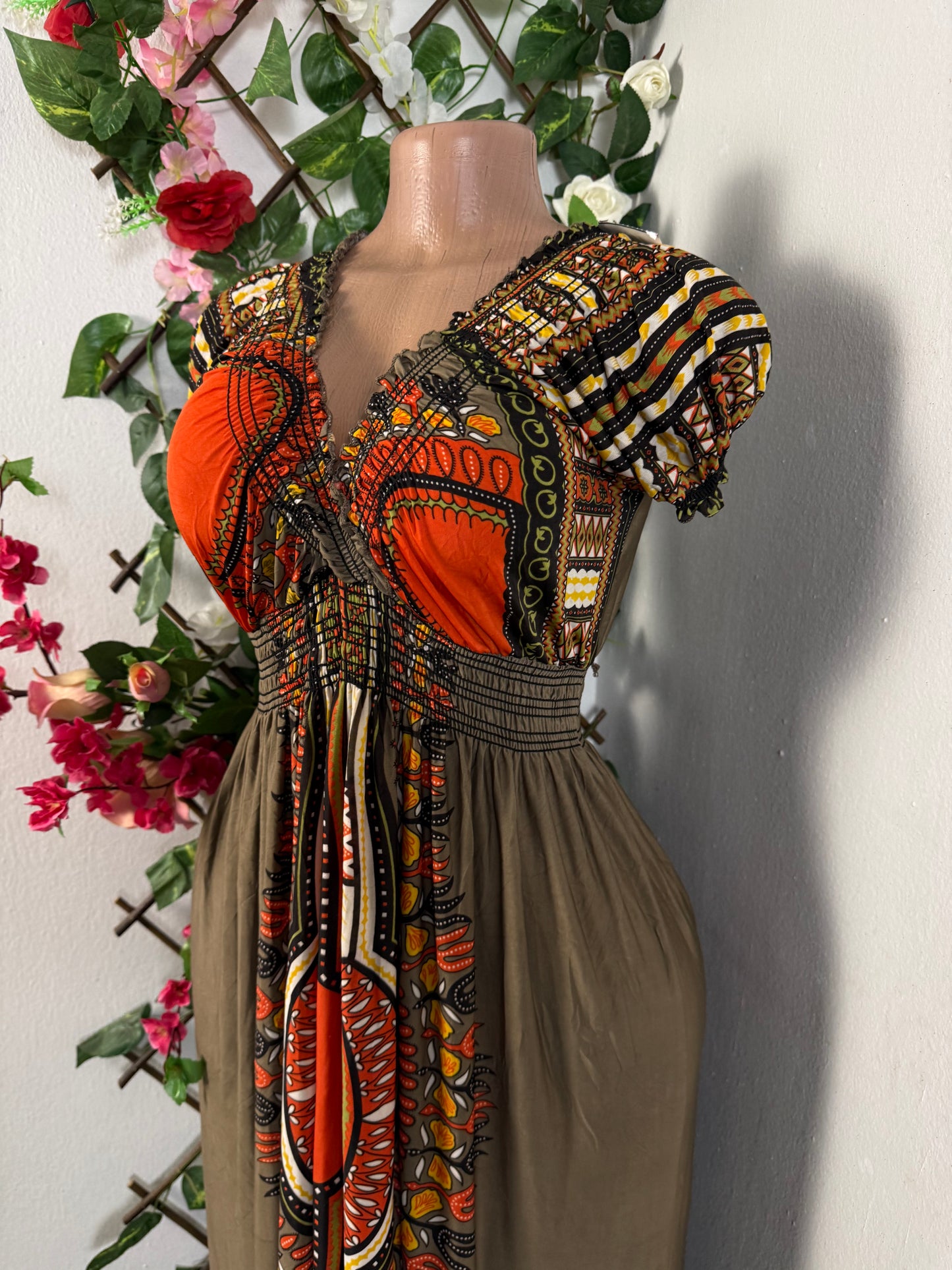 Robe longue à imprimer pagne africaine
