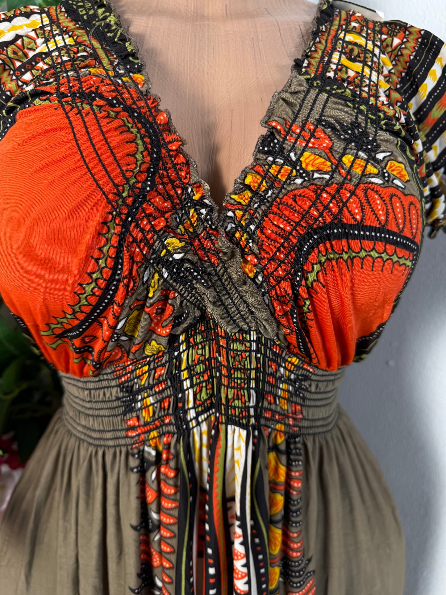 Robe longue à imprimer pagne africaine
