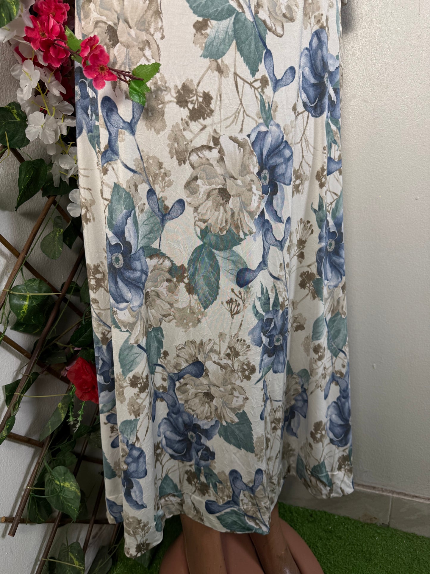 Robe longue croisé manche 3/4
