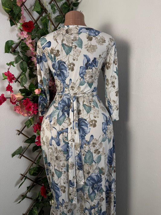 Robe longue croisé manche 3/4