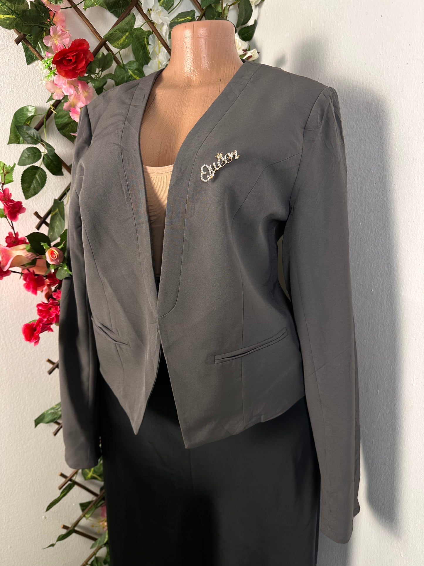 Veste court pour femme à la mode sans colle