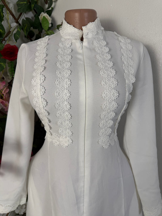Robe longue cintrée a colle mao manche longue