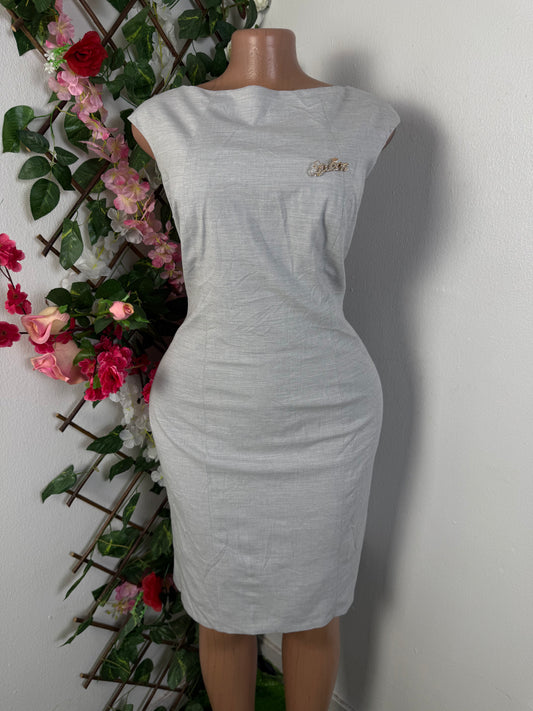 Robe tailleur sans manche colle halter