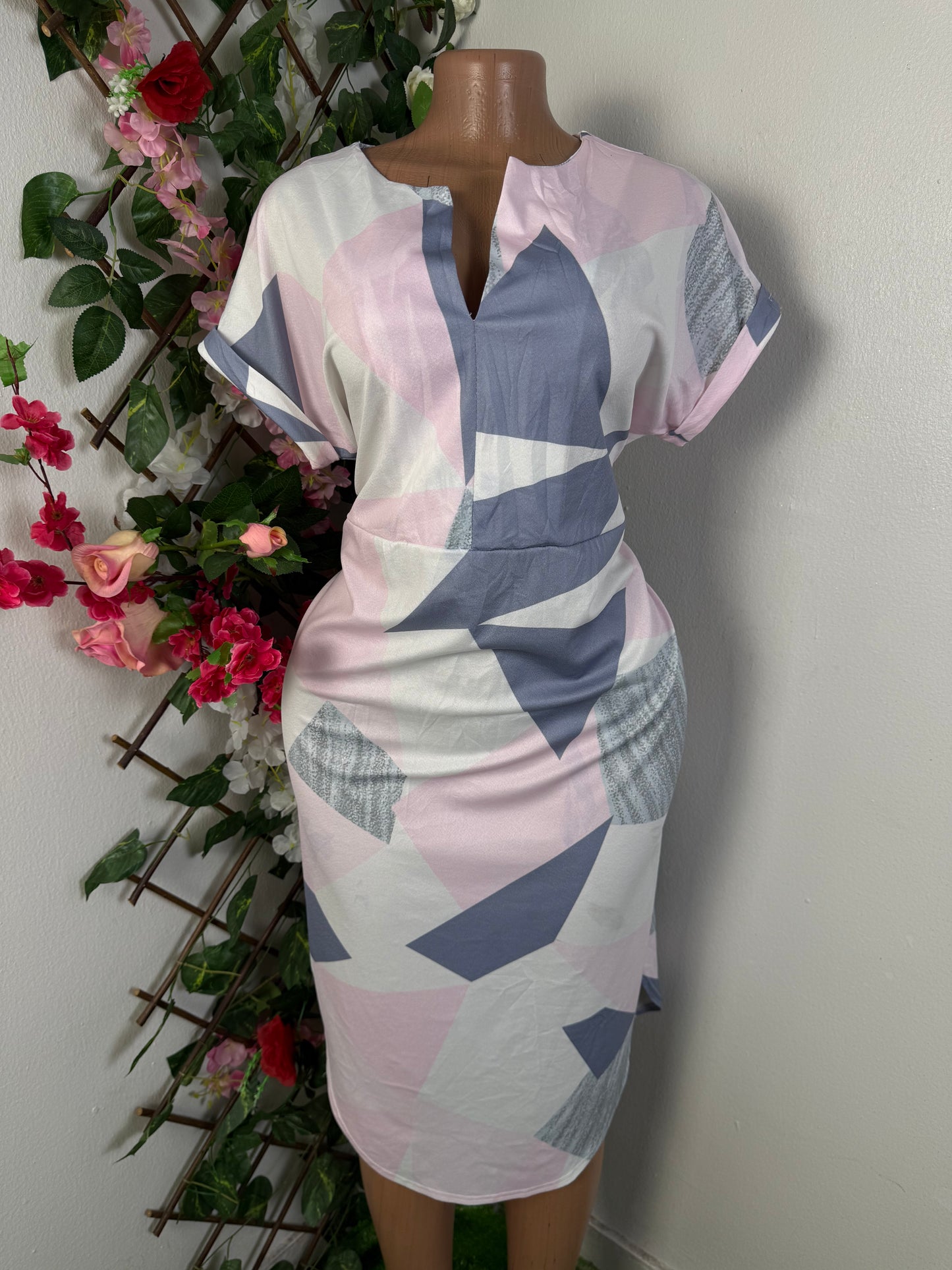 Robe droite décontracté mi longue