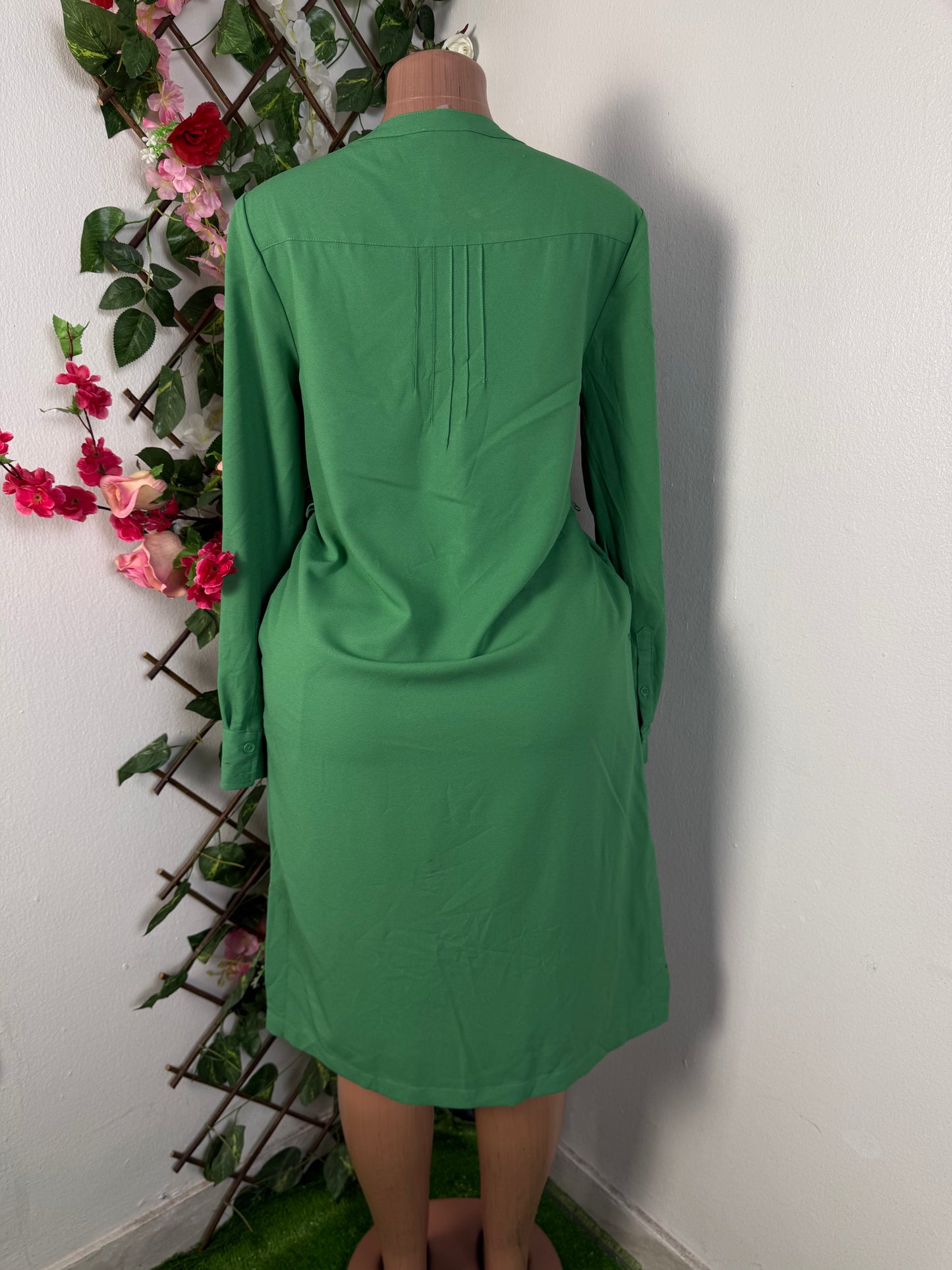 Robe chemise manche longo colle mao