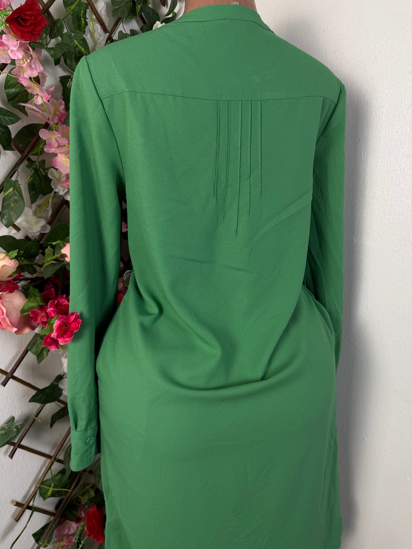 Robe chemise manche longo colle mao