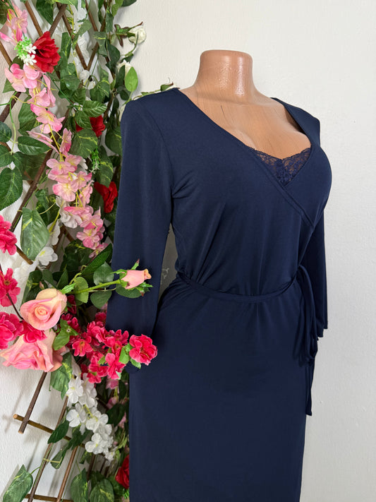 Robe décontracte mi longue manche longue