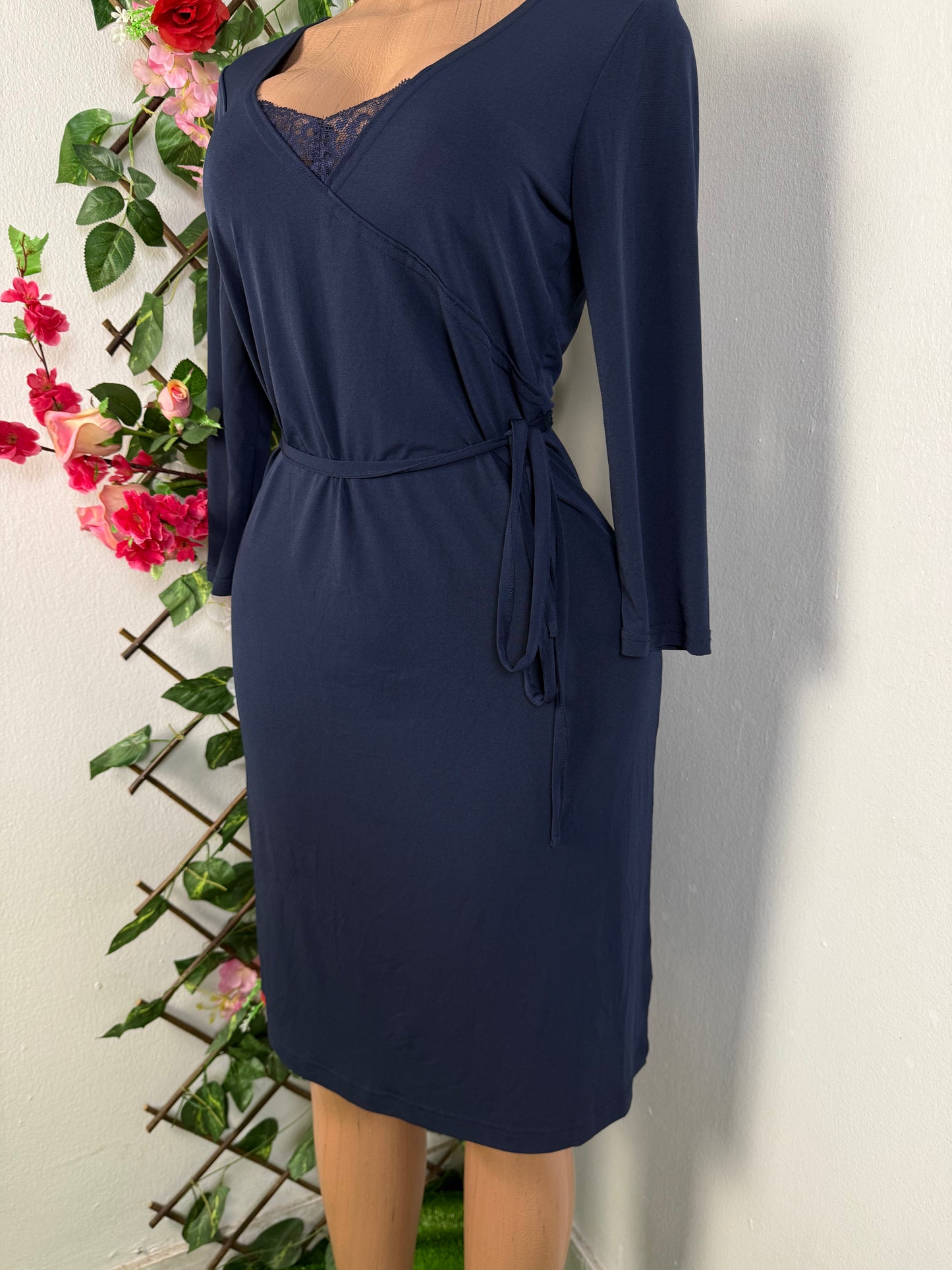 Robe décontracte mi longue manche longue