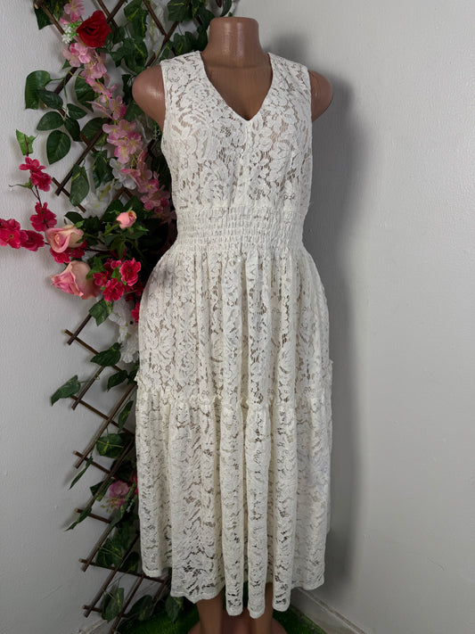 Robe longue en dentelle sans mache