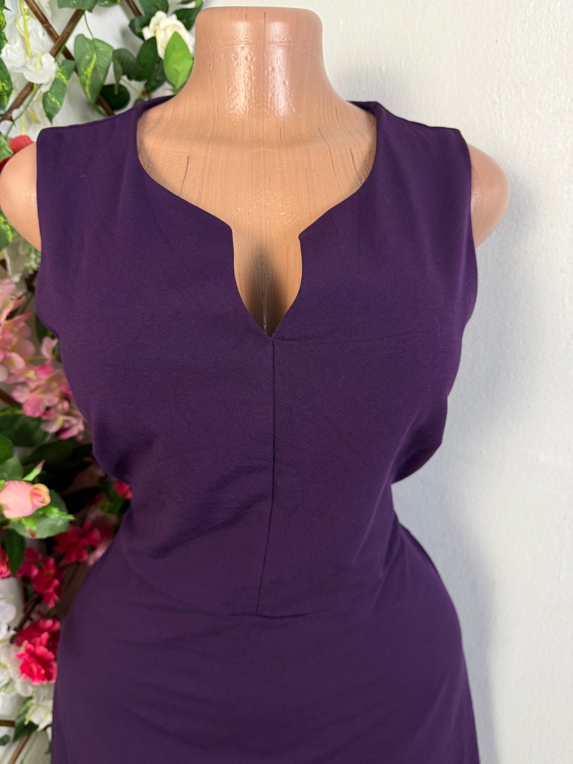 Robe évasée mi longue sans mache - Perluna Store - kinshasa