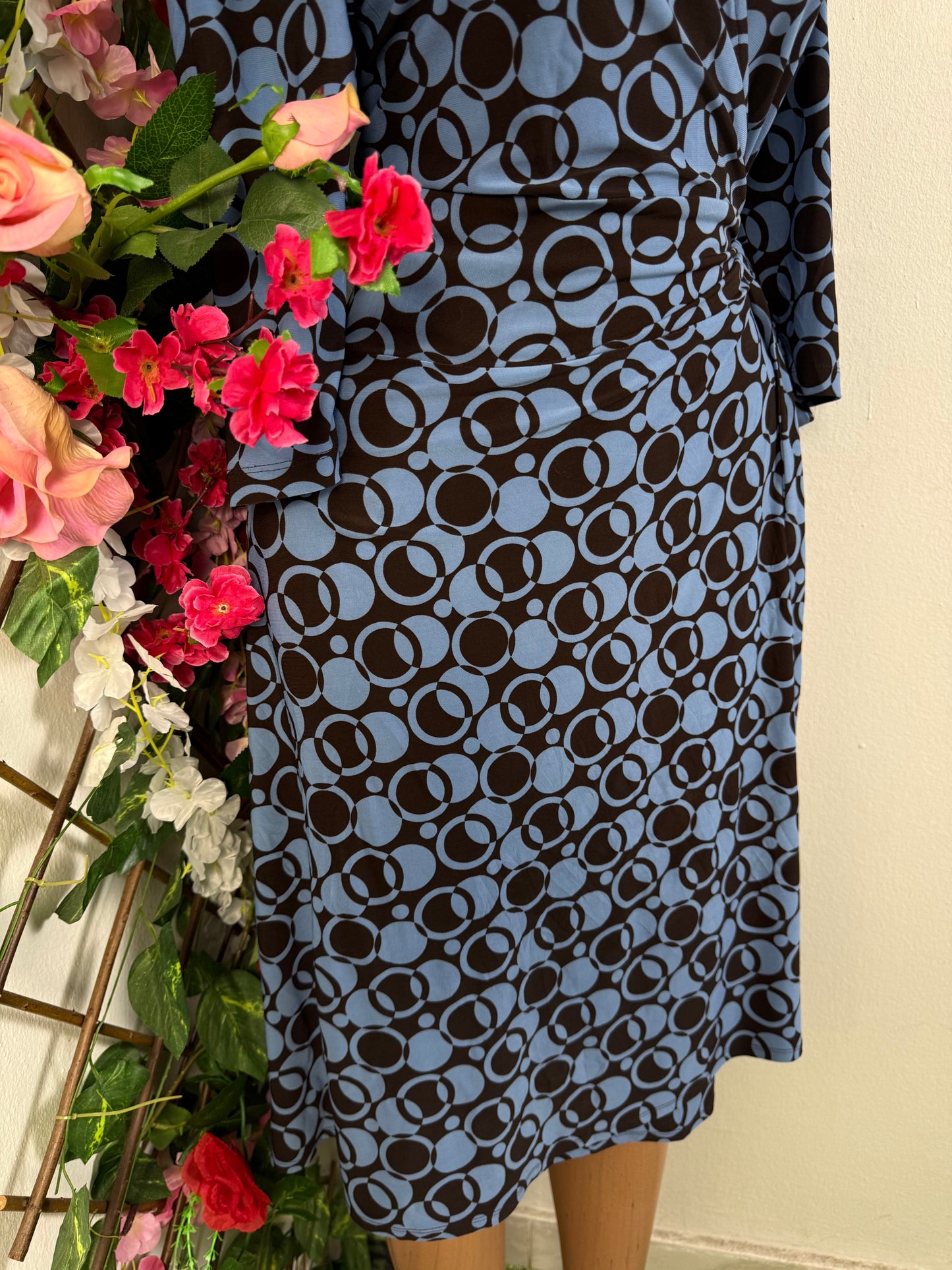 Robe portefeuille a longue manche
