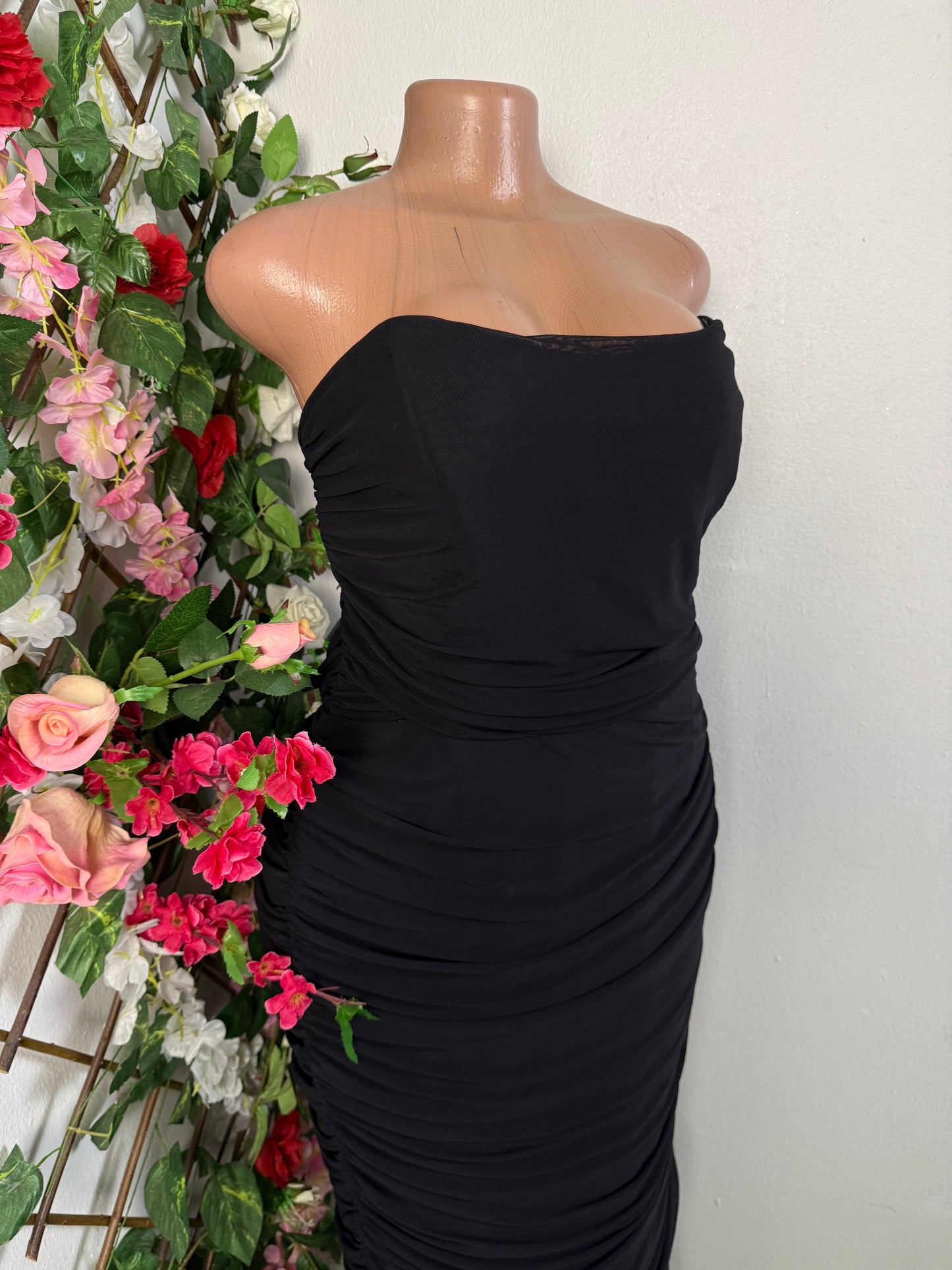 Robe soirée bustier à queue de poisson