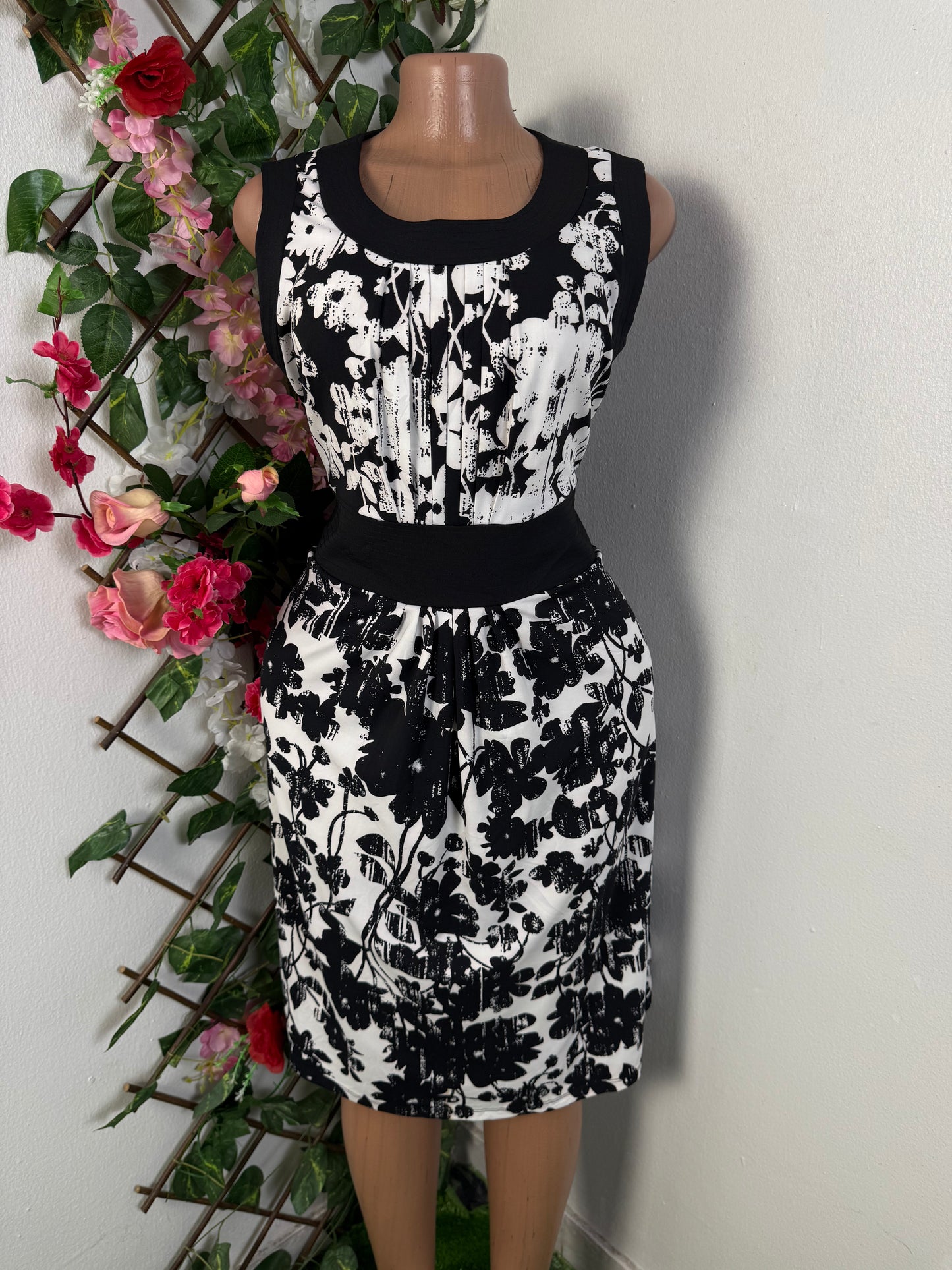 Robe évasée a imprimer fleurie