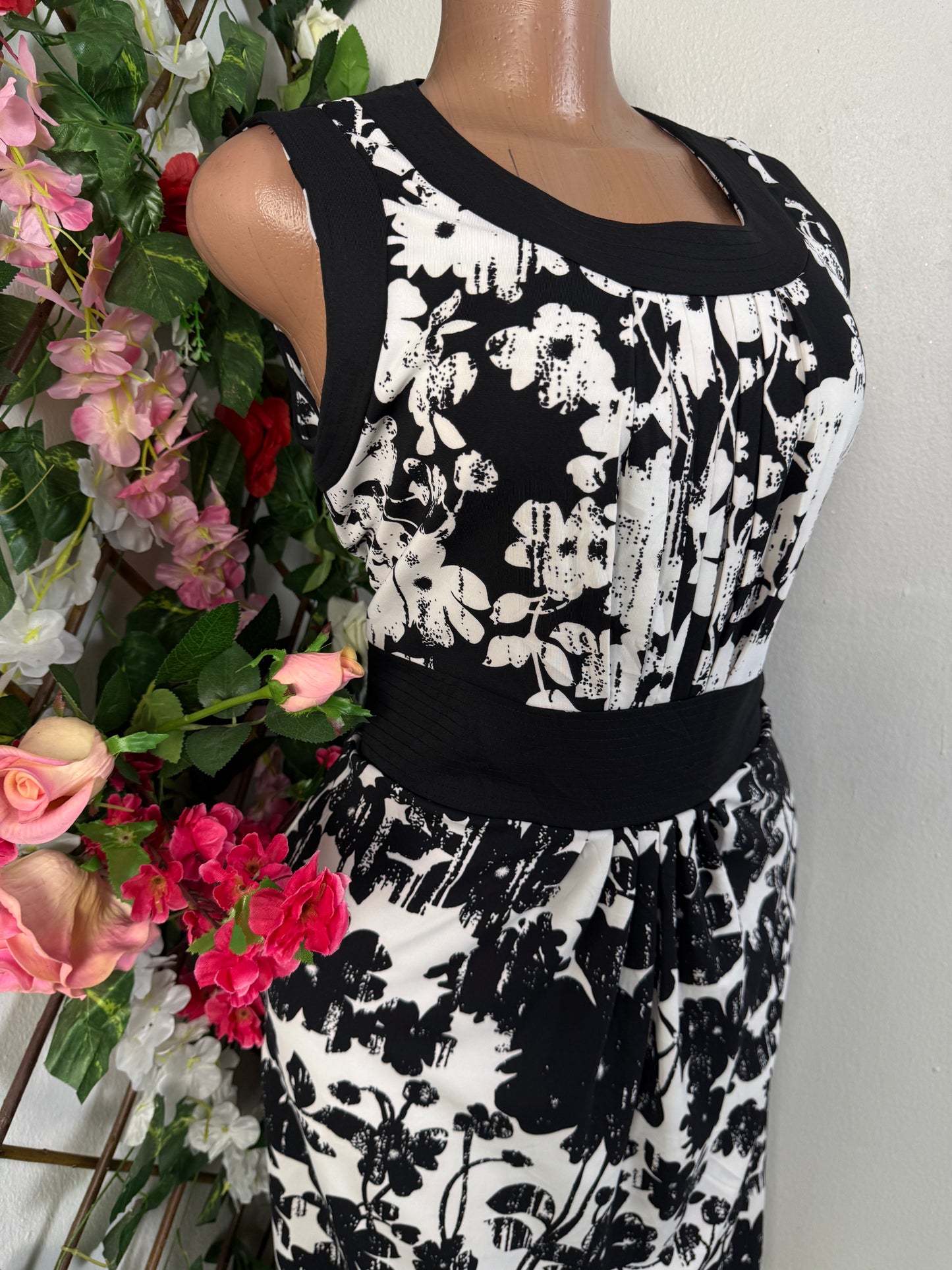 Robe évasée a imprimer fleurie