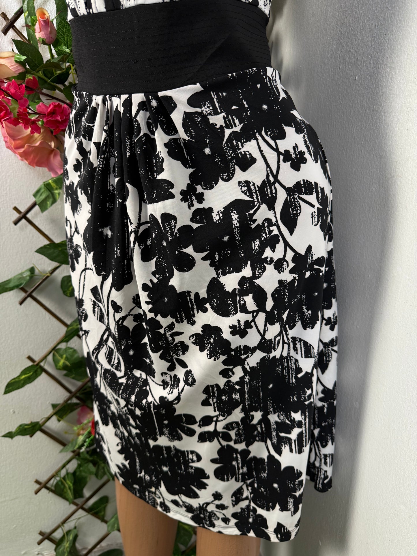 Robe évasée a imprimer fleurie