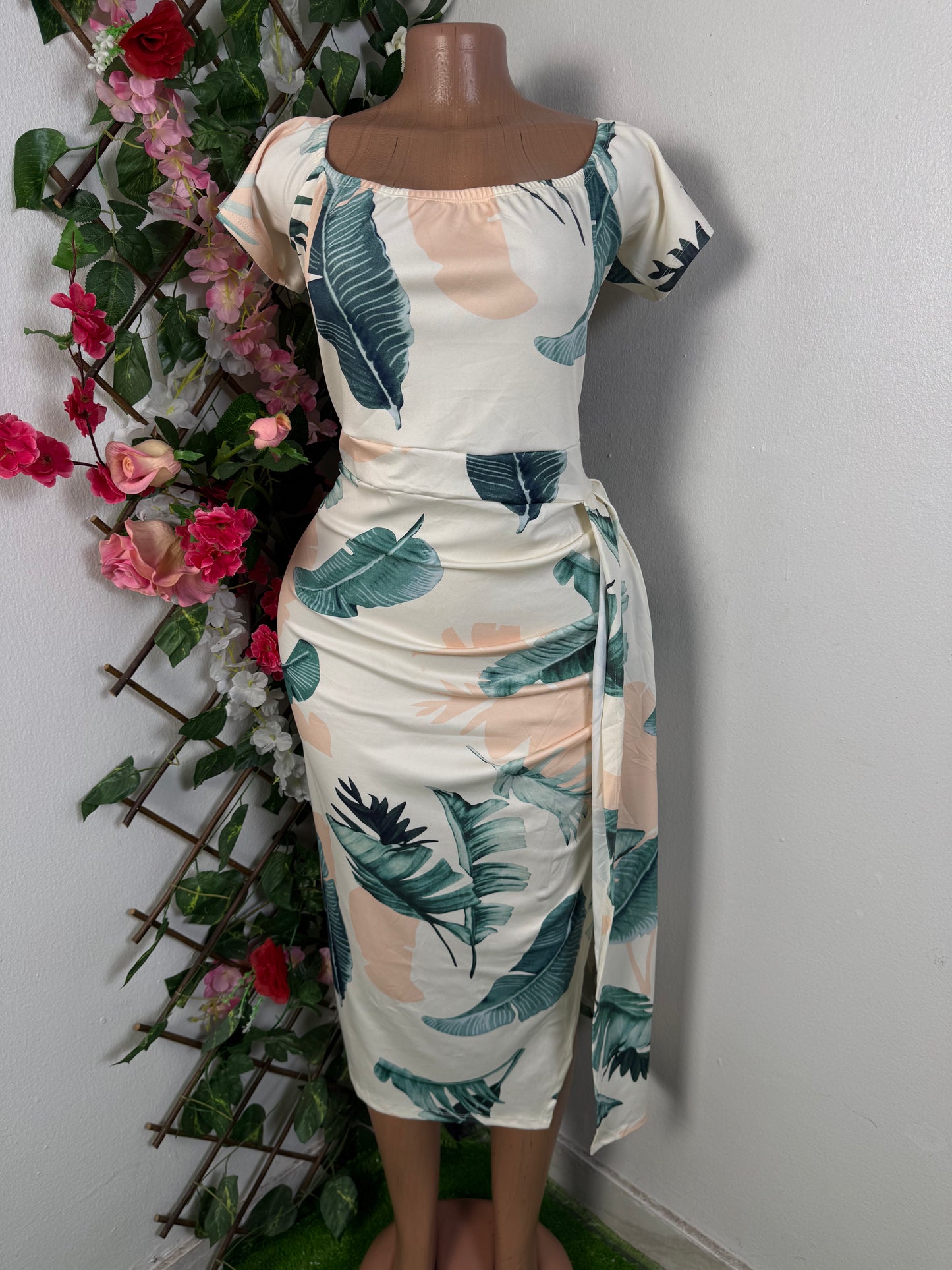 Robe longue: manches courtes stylées - Perluna Store - kinshasa