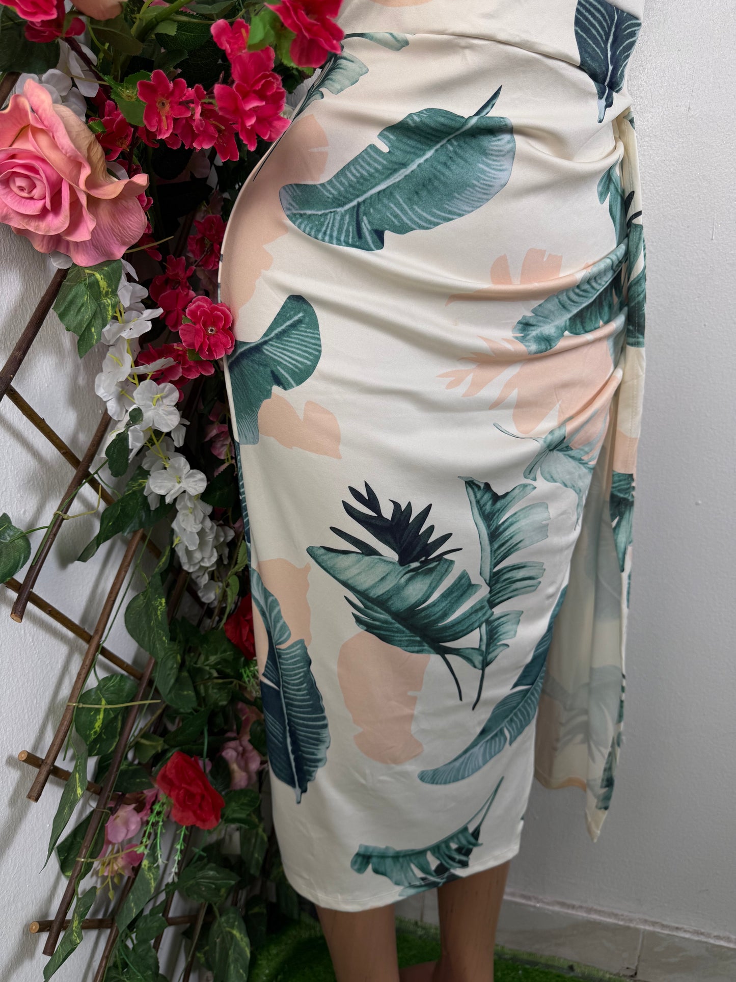 Robe longue: manches courtes stylées - Perluna Store - kinshasa