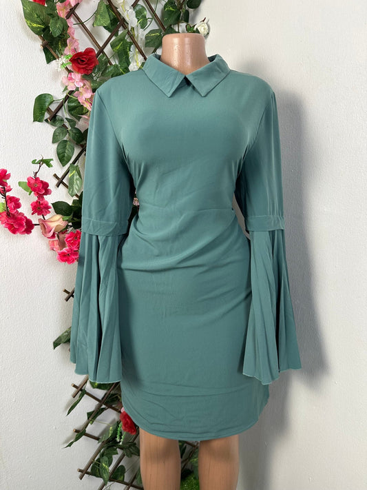 Robe à Cole chemise manche longue  - Perluna Store - kinshasa