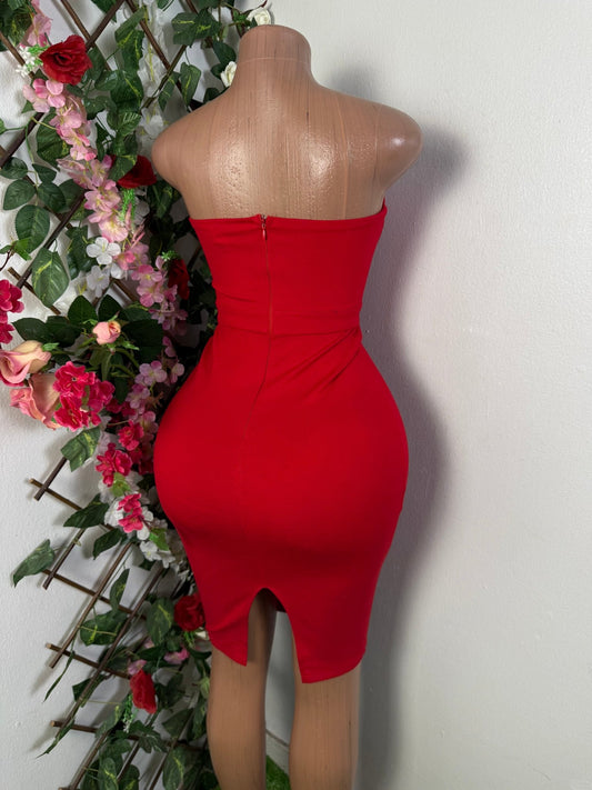 Robe bustier à pente asymétrique  - Perluna Store - kinshasa