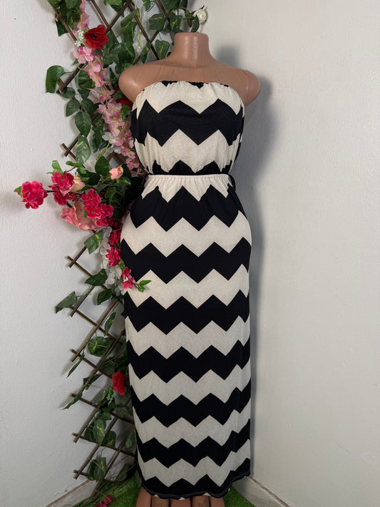 Robe bustier longue à imprimer - Perluna Store - kinshasa