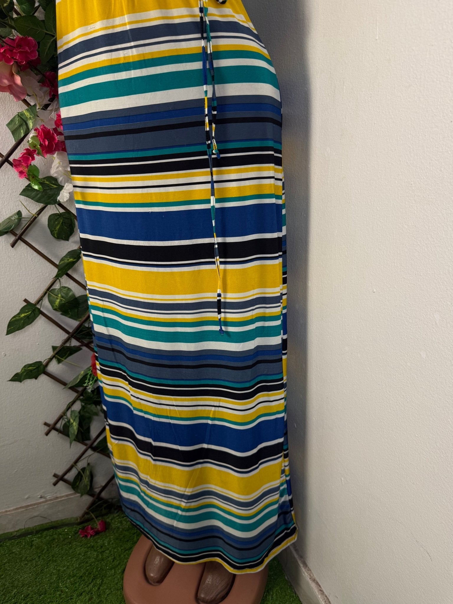 Robe bustier longue à rayures - Perluna Store - kinshasa