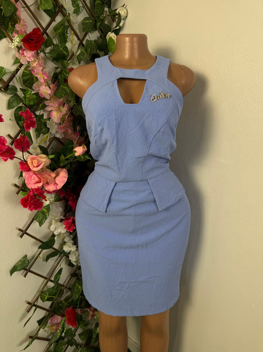 Robe courte coupe moderne sans manche - Perluna Store - kinshasa