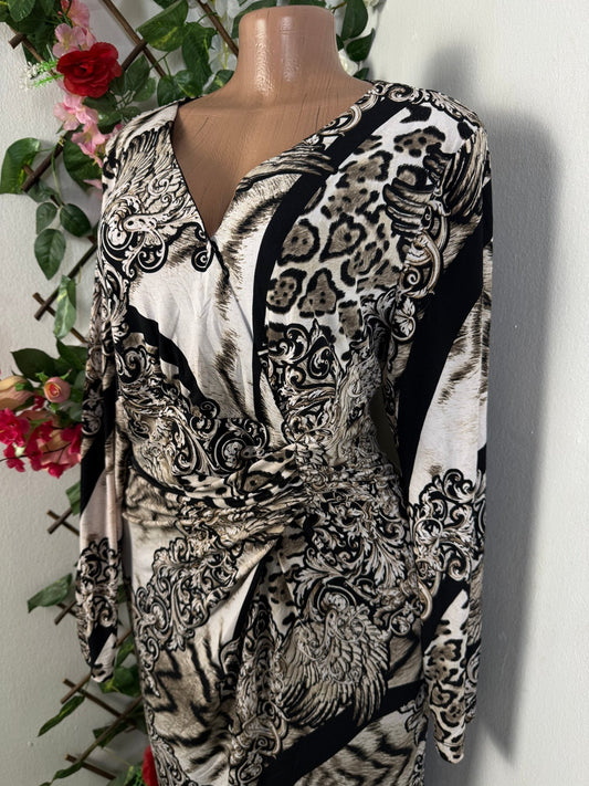 Robe croisé manche longue - Perluna Store - kinshasa