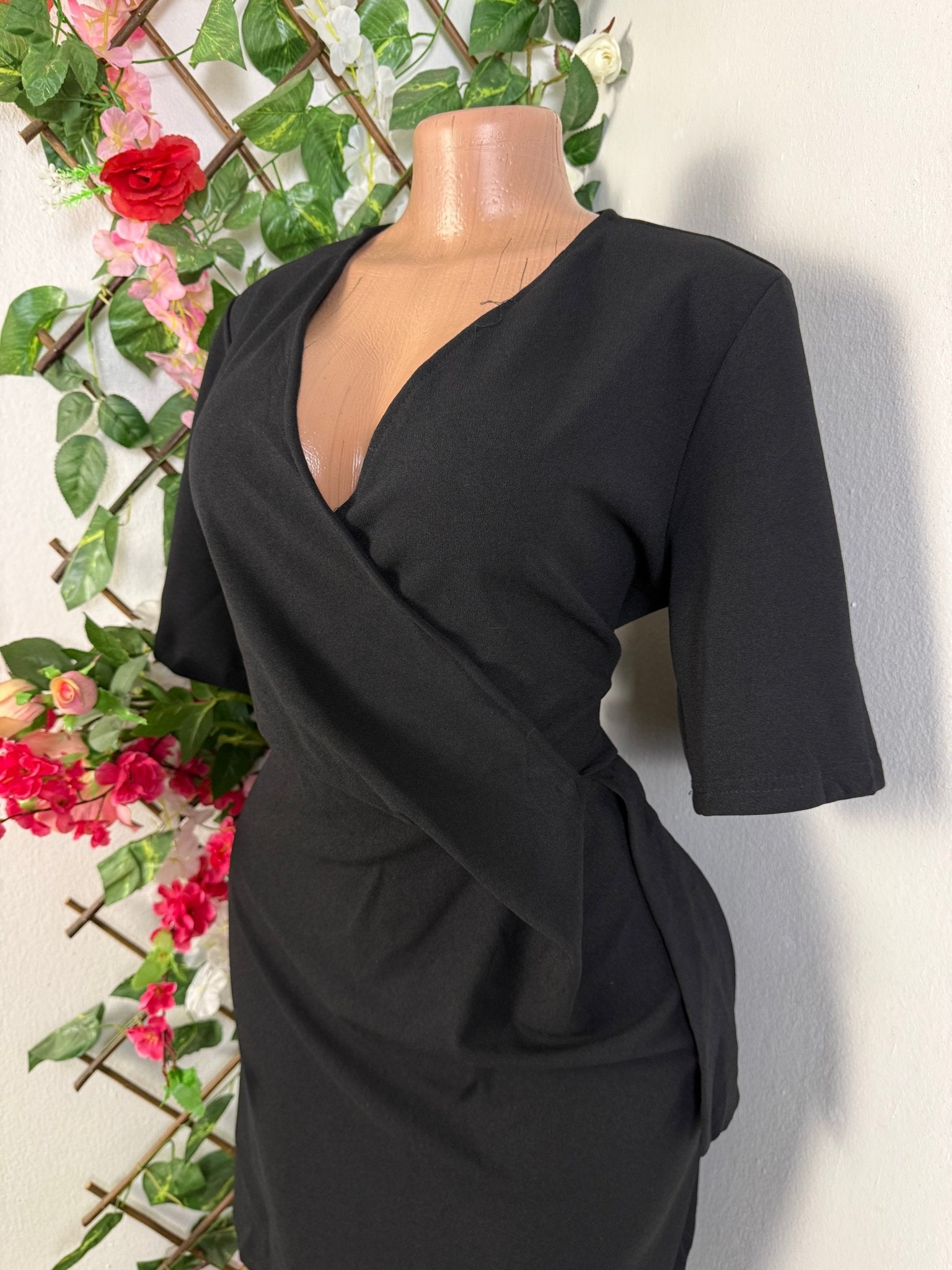 Robe croisée manche courte  - Perluna Store - kinshasa