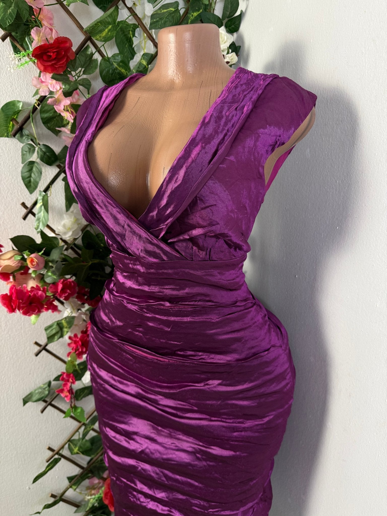 Robe de fête mi longue sans manche - Perluna Store - kinshasa