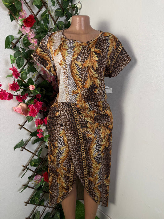 Robe décontractée longue manche courte - Perluna Store - kinshasa