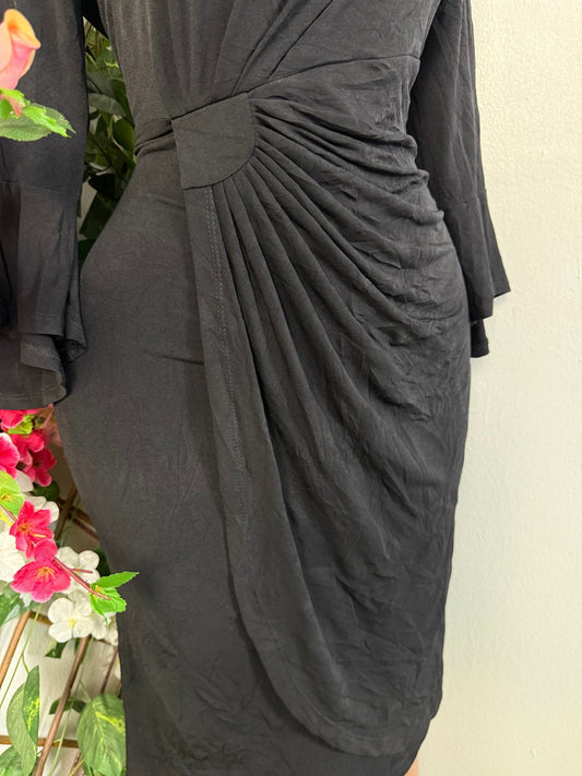 Robe drapé taille manche longue - Perluna Store - kinshasa