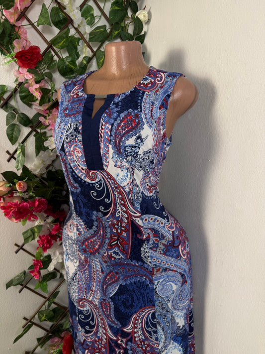 Robe droite à imprimer sans manche - Perluna Store - kinshasa