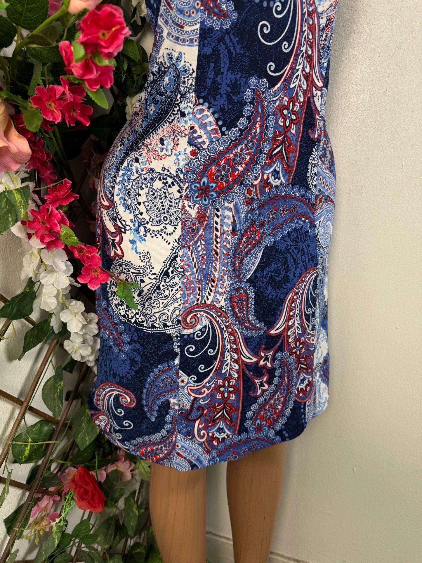 Robe droite à imprimer sans manche - Perluna Store - kinshasa