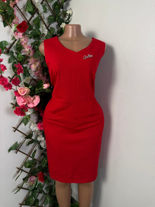 Robe droite élégante mi longue sans manche - Perluna Store - kinshasa