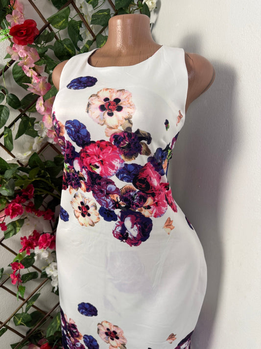Robe droite imprimé fleurie - Perluna Store - kinshasa