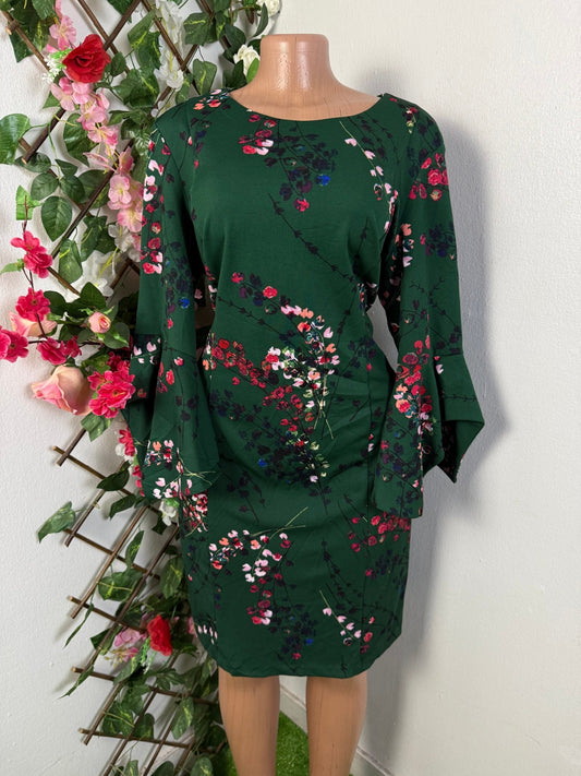 Robe droite long manche évasée - Perluna Store - kinshasa