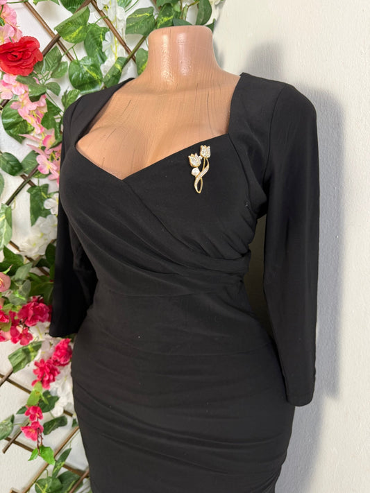 Robe droite manche longue  - Perluna Store - kinshasa